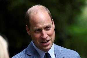 Prinz William war trotz der Abwesenheit seiner Ehefrau guter Dinge.