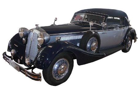 Das Luxus-Cabrio von einst war sogar 5,20 Meter lang, trug aber eine 5,0 Liter großen 8-Zylinder-Reihenmotor unter der mächt...