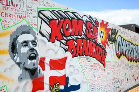 Fan-Foto am Strand: Eriksen 