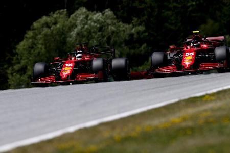 Charles Leclerc - Carlos Sainz - Ferrari - GP Österreich 2021 - Spielberg - Qualifikation