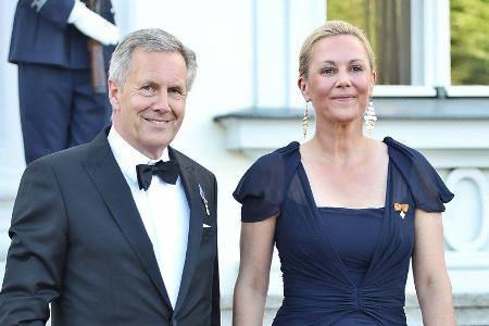 Christian und Bettina Wulff beim Staatsbankett auf Schloss Bellevue.