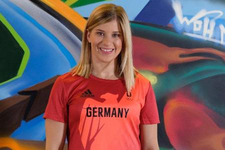 Turnstar Elisabeth Seitz geht mit gutem Beispiel voran.