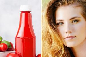 Ketchup gibt ausgebleichtem, geschädigtem Haare Glanz und Farbe zurück.