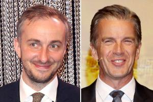 Jan Böhmermann (li.) und Markus Lanz lieferten sich einen verbalen Schlagabtausch.