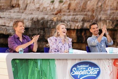 Toby Gad, Ilse DeLange und Florian Silbereisen sitzen in der 