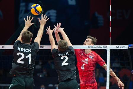 Volleyball: Deutsche Männer im Achtelfinale gegen Bulgarien