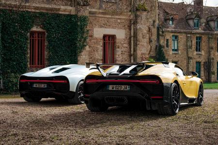 Bugatti Chiron Sport und Pur Sport: Augenschmaus bei Pariser Fotoshooting