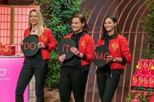 V.l.: Annette Steiner-Kienzler, Nadja Arbab und Maximiliane Staiger überzeugen fast alle Löwen mit ihrem zuckerfreien Brain-...