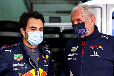 Helmut Marko & Sergio Perez - Red Bull - Formel 1 - Imola - GP Emilia Romagna - 16. April 2021