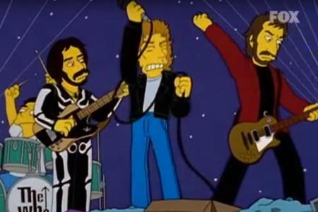 The Who geben auf der Mauer, welche die Stadt in 