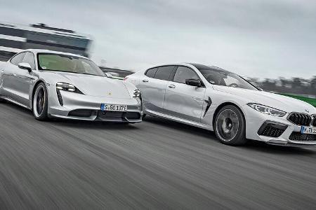 BMW M8 Gran Coupe, Porsche Taycan Turbo, Exterieur