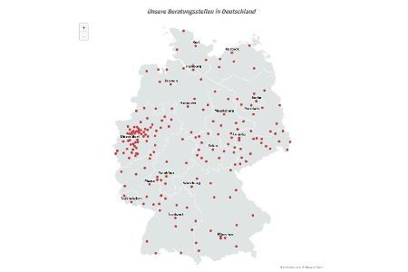 Die Verbraucherzentralen haben deutschlandweit ein dichtes Netz von Beratungsstellen.