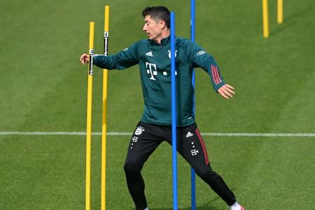 Lewandowski im Mannschaftstraining: Comeback in Mainz