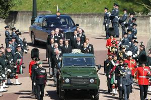 Die Prozession vor der Trauerfeier für Prinz Philip