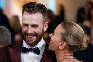 Chris Evans und Scarlett Johansson bei den Golden Globes 2020.