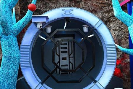 Der Zugang zur eher kargen Raumstation.