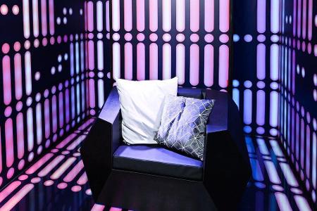 Wer wird in diesem Sessel wohl das erste Interview geben?