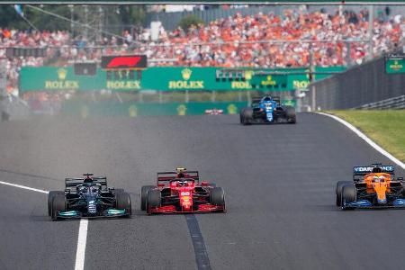 Hamilton - Sainz - GP Ungarn 2021 - Budapest - Rennen