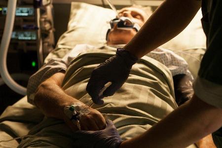 Eine nachgestellte Szene aus 