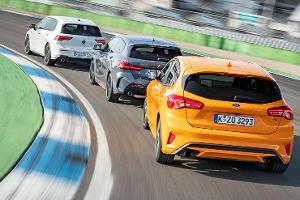 BMW 128ti, Ford Focus ST, VW Golf GTI, Exterieur
