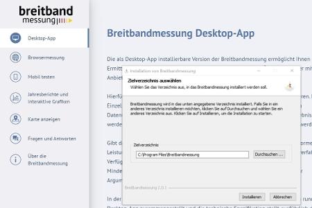 Installation der Bandbreitenmessung der Bundesnetzagenur