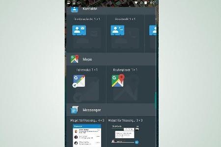 Die wichtigsten Kontakte lassen sich als Widget auf den Startbildschirm legen.