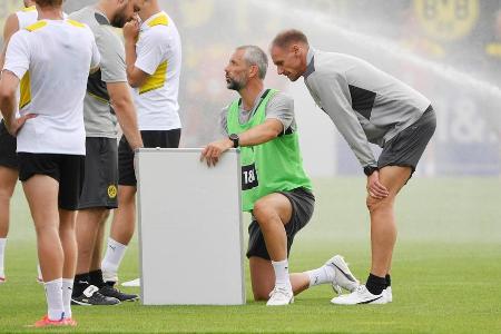 Der neue Trainer Marco Rose hat bereits einiges umgestellt. Bei Trainingseinheiten ist der 44-Jährige nicht selten mit Takti...