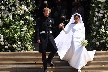 Prinz Harry und Herzogin Meghan bei ihrer Hochzeit 2018.
