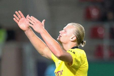 Dreierpack in Wiesbaden: Haaland-Festspiele beim Rose-Debüt