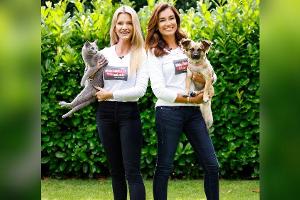 Mirja du Mont und Jana Ina Zarrella mit ihren geliebten Haustieren.