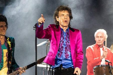 The Rolling Stones (v.l.): Ronnie Wood, Mick Jagger, Charlie Watts und nicht im Bild Keith Richards.