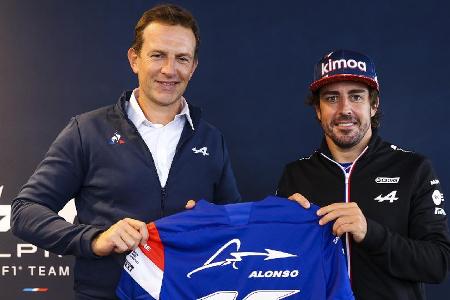 Auch 2022 Kollegen: Geschäftsführer Laurent Rossi und Fernando Alonso
