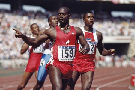 'Die Goldmedaille ist etwas, das dir niemand nehmen kann', sagt Sprinter Ben Johnson, nachdem er 1988 in Weltrekordzeit von ...
