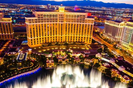 Das Bellagio in Las Vegas und sein berühmter künstlicher See waren die Kulisse zu 