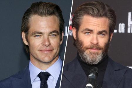 Strahlte Schauspieler Chris Pine einst mit seiner glatt rasierten Haut in die Kameras, macht er mit seinem graumelierten Bar...
