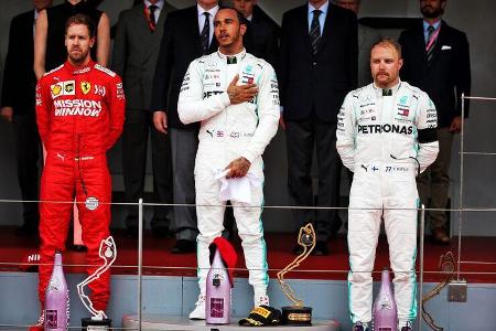 Lewis Hamilton - Sebastian Vettel - Valtteri Bottas - Formel 1 - GP Monaco - 26. Mai 2019