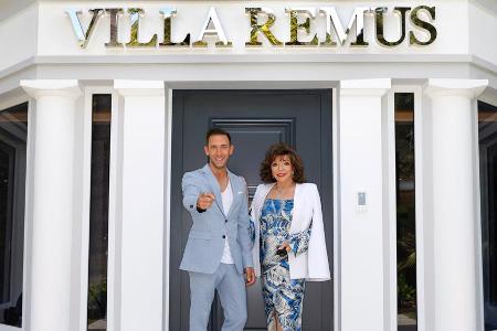 Marcel Remus mit seinem prominenten Premierengast: Joan Collins.