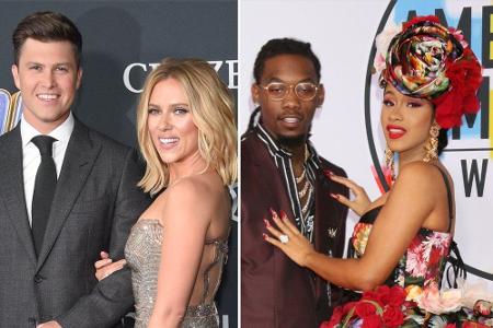 Sowohl Scarlett Johansson und Colin Jost (l.) als auch Rapperin Cardi B und Ehemann Offset freuten sich 2021 über Nachwuchs.