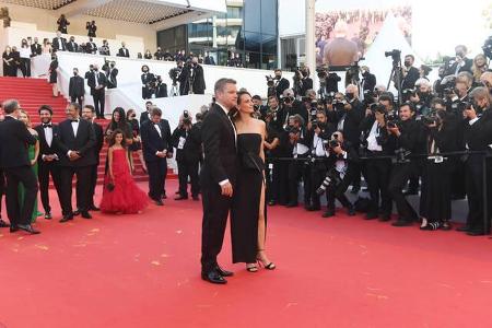 Matt Damon und Camille Cottin vor der Premiere von 'Stillwater' auf dem roten Teppich der...