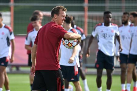 27 Spieler des FC Bayern trainieren unter Julian Nagelsmann. Aus dem Münchner Starensemble kann der Cheftrainer jedoch stets...