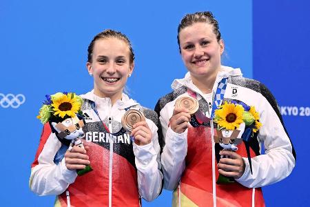 Wasserspringen vom Drei-Meter-Brett Synchron