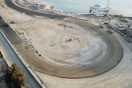 Baufortschritt der neuen Formel-1-Strecke von Dschidda in Saudi-Arabien