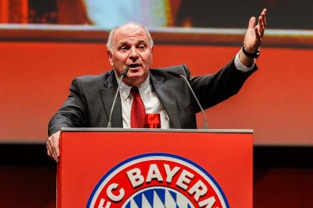 Uli Hoeneß auf seiner letzten Jahreshauptversammlung als Bayern-Präsident 2019.