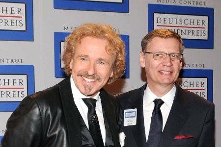 Thomas Gottschalk (l.) und Günther Jauch sind zwei der beliebtesten Moderatoren unserer Zeit und ein eingespieltes Frotzeldu...