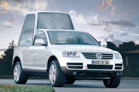 Zum Besuch des katholischen Weltjugendtages in Köln 2005 baute VW ein Papa-Mobil auf Basis des VW Touareg für den frisch gew...