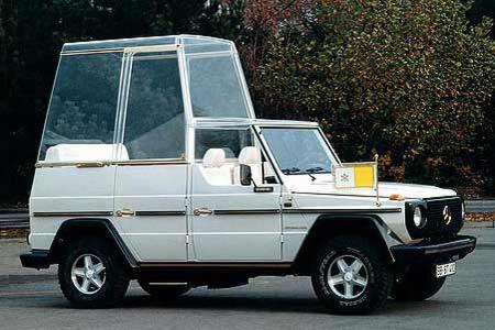 Bereits das Vorgängermodell der Mercedes G-Klasse diente als Papa-Mobil.