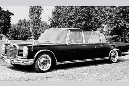 Mercedes 600 Pullmann als Papa-Mobil.