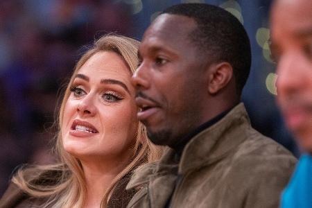 Gebannt fieberten Adele und ihr Freund Rich Paul bei einem NBA-Spiel der Los Angeles Lakers mit.
