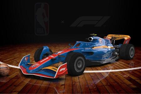 F1-Auto 2022 - NBA-Lackierung - Oklahoma City Thunder