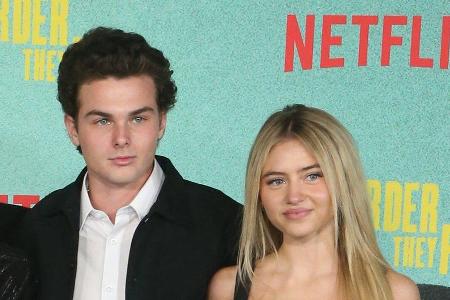 Aris Rechevski (l.) und Leni Klum bei der Premiere des Netflix-Streifens 